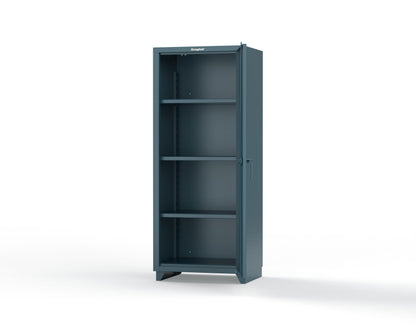 Extra Heavy Duty 14 GA Single Door Cabinet with 3 Shelves - 30 in. W x 24 in. D x 75 in. H - 2.66-1D-243-L-5001