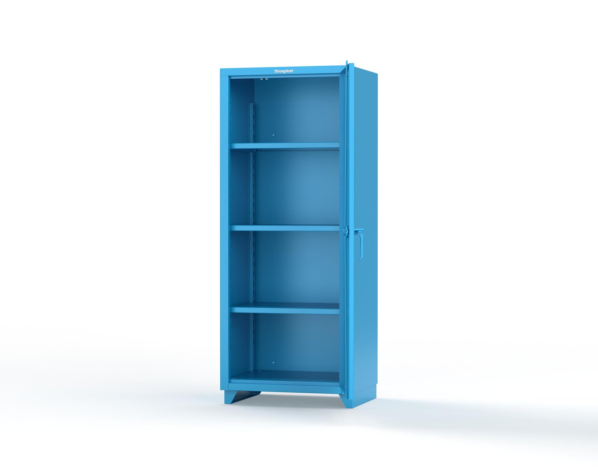 Extra Heavy Duty 14 GA Single Door Cabinet with 3 Shelves - 30 in. W x 24 in. D x 75 in. H - 2.66-1D-243-L-5012