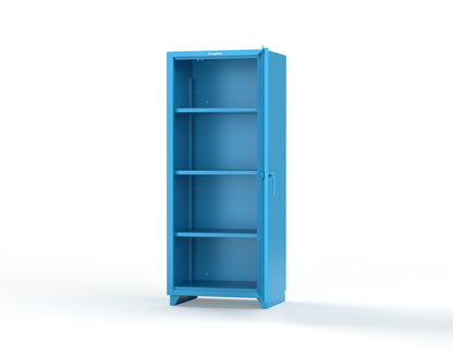 Extra Heavy Duty 14 GA Single Door Cabinet with 3 Shelves - 30 in. W x 24 in. D x 75 in. H - 2.66-1D-243-L-5012