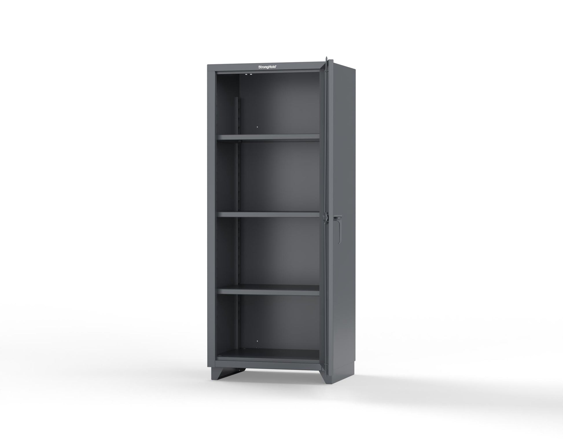 Extra Heavy Duty 14 GA Single Door Cabinet with 3 Shelves - 30 in. W x 24 in. D x 75 in. H - 2.66-1D-243-L-7024