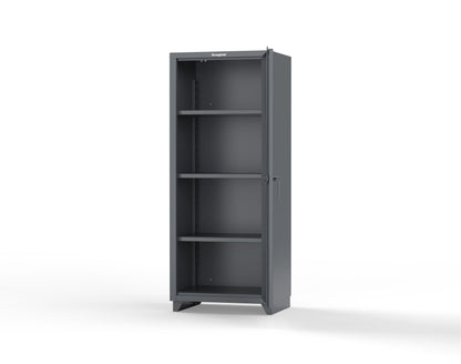 Extra Heavy Duty 14 GA Single Door Cabinet with 3 Shelves - 30 in. W x 24 in. D x 75 in. H - 2.66-1D-243-L-7024