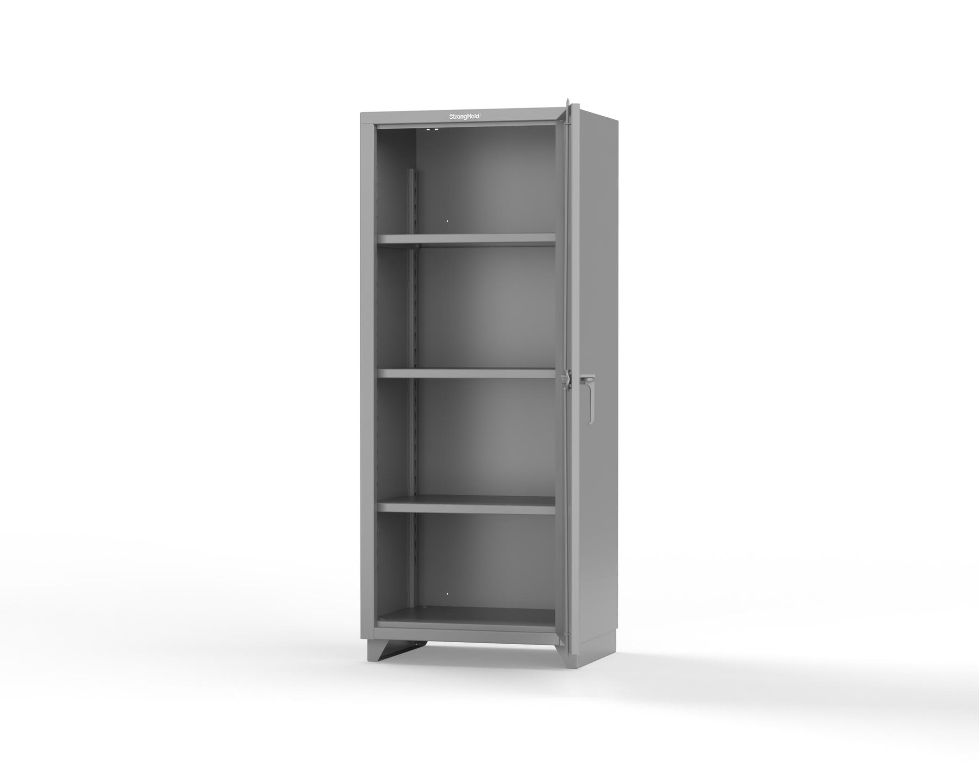 Extra Heavy Duty 14 GA Single Door Cabinet with 3 Shelves - 30 in. W x 24 in. D x 75 in. H - 2.66-1D-243-L-7037