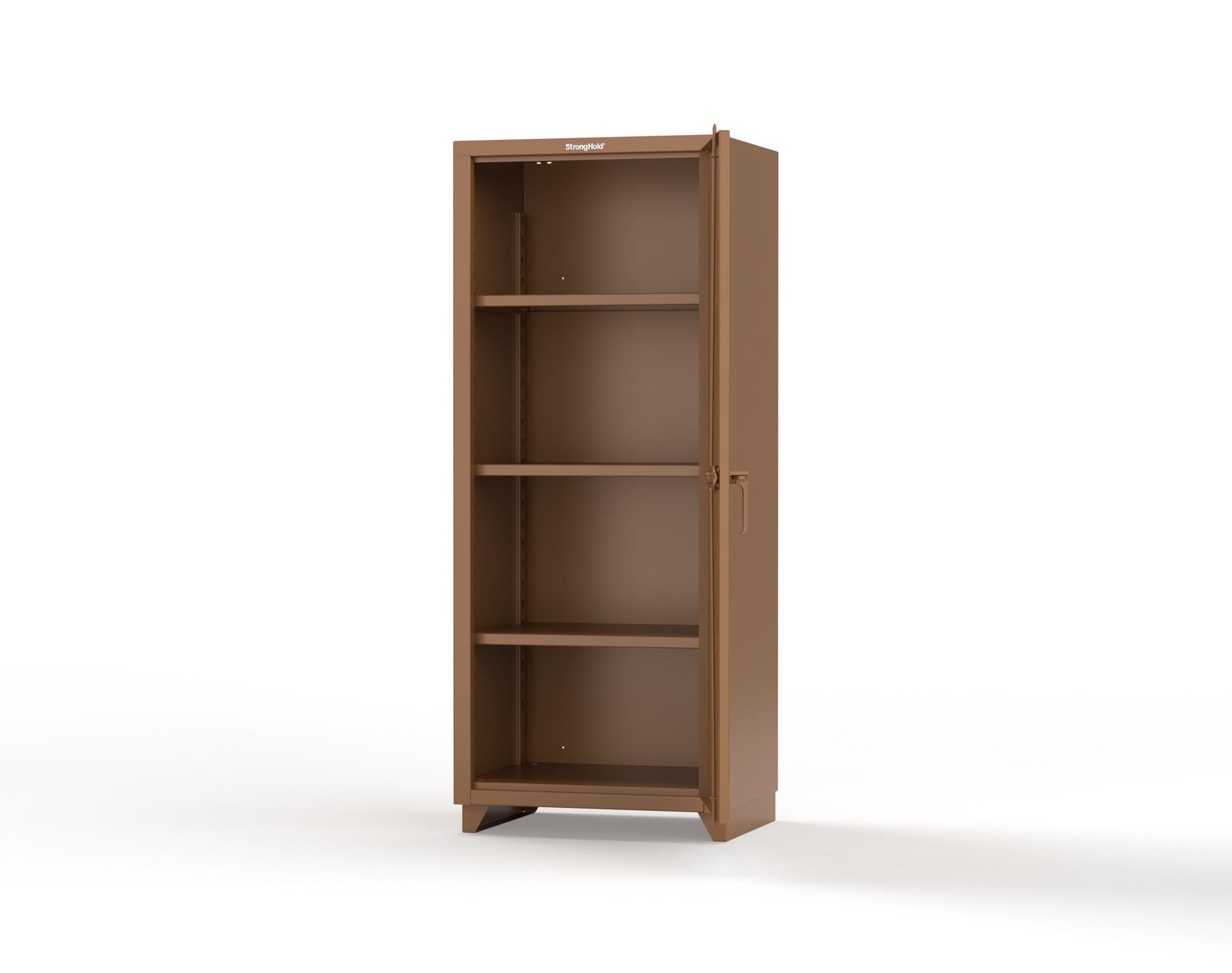 Extra Heavy Duty 14 GA Single Door Cabinet with 3 Shelves - 30 in. W x 24 in. D x 75 in. H - 2.66-1D-243-L-8008