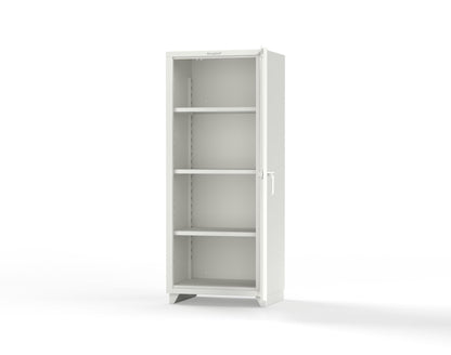 Extra Heavy Duty 14 GA Single Door Cabinet with 3 Shelves - 30 in. W x 24 in. D x 75 in. H - 2.66-1D-243-L-9003