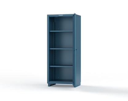 Extra Heavy Duty 14 GA Single Door Cabinet with 3 Shelves - 30 in. W x 24 in. D x 75 in. H - 2.66-1D-243-L-5001
