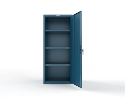 Heavy Duty 18 GA Single-Door Cabinet with 3 Shelves - 30 in. W x 24 in. D x 72 in. H - 2.66-1D-243-P-5001