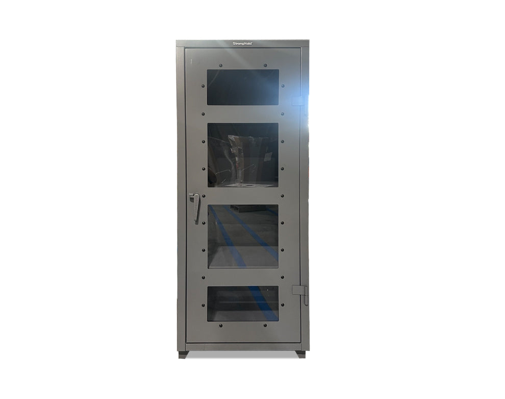 Extra Heavy Duty 14 GA Clearview Cabinet, Single Door - 30 In. W x 24 In. D x 75 In. H - Outlet