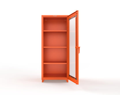 Extra Heavy Duty 14 GA Clearview Cabinet, Single Door - 30 In. W x 24 In. D x 75 In. H - 2.66-1LD-243-L-2009