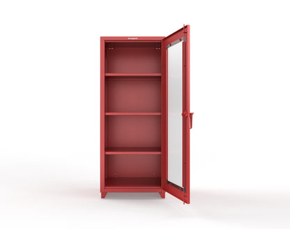 Extra Heavy Duty 14 GA Clearview Cabinet, Single Door - 30 In. W x 24 In. D x 75 In. H - 2.66-1LD-243-L-3001
