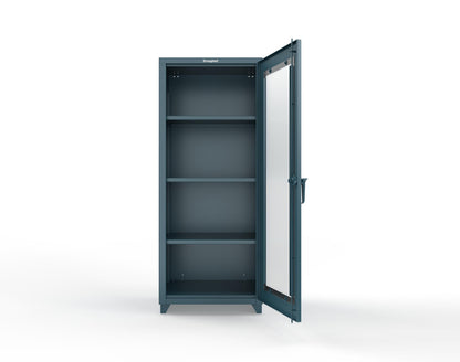 Extra Heavy Duty 14 GA Clearview Cabinet, Single Door - 30 In. W x 24 In. D x 75 In. H - 2.66-1LD-243-L-5001