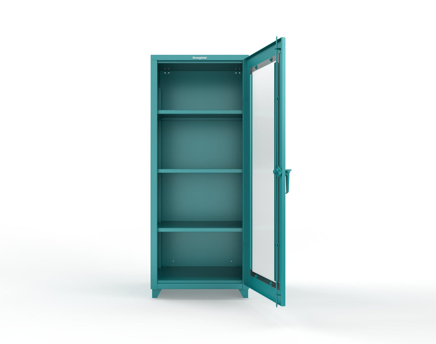 Extra Heavy Duty 14 GA Clearview Cabinet, Single Door - 30 In. W x 24 In. D x 75 In. H - 2.66-1LD-243-L-5021