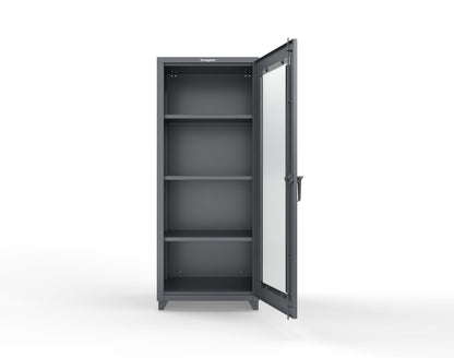 Extra Heavy Duty 14 GA Clearview Cabinet, Single Door - 30 In. W x 24 In. D x 75 In. H - 2.66-1LD-243-L-7024