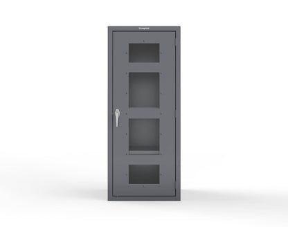 Heavy Duty 18 GA Cabinet with a Clearview Door - 30 in. W x 24 in. D x 72 in. H - 2.66-1LD-243-P-7024