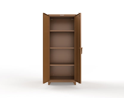Extra Heavy Duty 14 GA Cabinet with 3 Shelves - 30 in. W x 24 in. D x 75 in. H - 2.66-243-L-8008