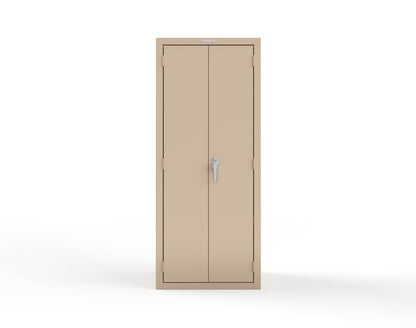 Heavy Duty 18 GA Janitorial Cabinet with 3 Half Shelves - 30 in. W x 24 in. D x 72 in. H - 2.66-BC-243-P-1019