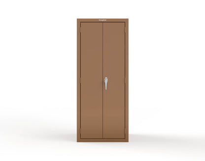 Heavy Duty 18 GA Janitorial Cabinet with 3 Half Shelves - 30 in. W x 24 in. D x 72 in. H - 2.66-BC-243-P-8008