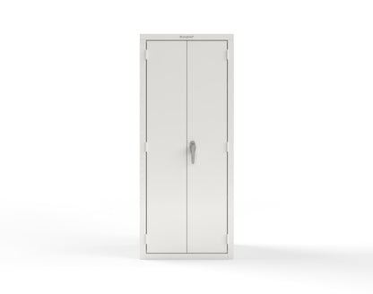 Heavy Duty 18 GA Janitorial Cabinet with 3 Half Shelves - 30 in. W x 24 in. D x 72 in. H - 2.66-BC-243-P-9003