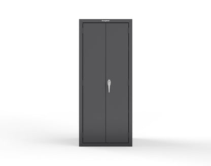 Heavy Duty 18 GA Janitorial Cabinet with 3 Half Shelves - 30 in. W x 24 in. D x 72 in. H - 2.66-BC-243-P-9005