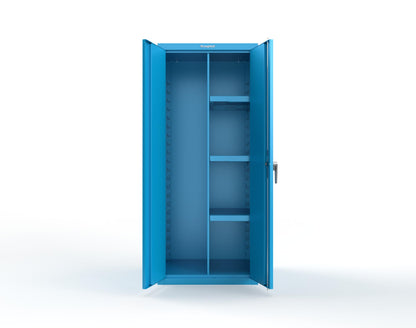 Heavy Duty 18 GA Janitorial Cabinet with 3 Half Shelves - 30 in. W x 24 in. D x 72 in. H - 2.66-BC-243-P-5012