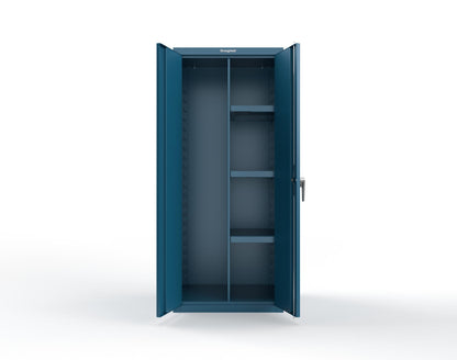 Heavy Duty 18 GA Janitorial Cabinet with 3 Half Shelves - 30 in. W x 24 in. D x 72 in. H - 2.66-BC-243-P-5001