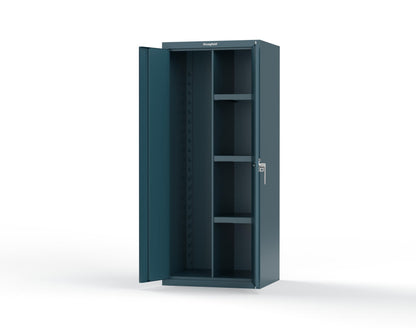 Heavy Duty 18 GA Janitorial Cabinet with 3 Half Shelves - 30 in. W x 24 in. D x 72 in. H - 2.66-BC-243-P-5001