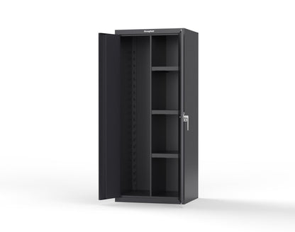 Heavy Duty 18 GA Janitorial Cabinet with 3 Half Shelves - 30 in. W x 24 in. D x 72 in. H - 2.66-BC-243-P-9005