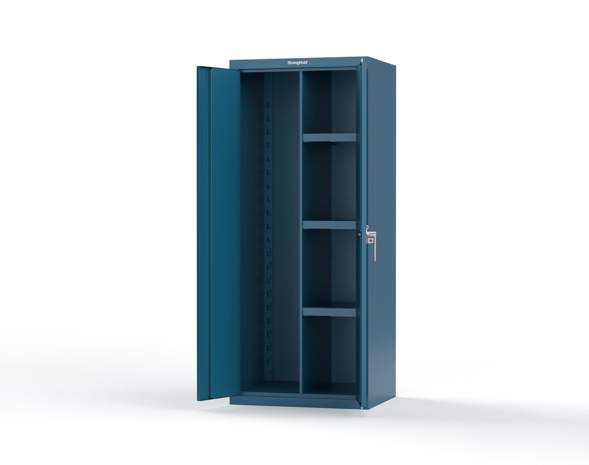 Heavy Duty 18 GA Janitorial Cabinet with 3 Half Shelves - 30 in. W x 24 in. D x 72 in. H - 2.66-BC-243-P-5001