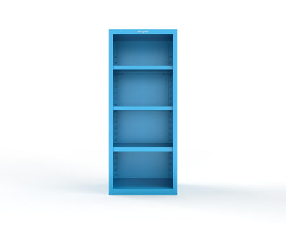 Heavy Duty 18 GA Closed Shelving Unit with 3 Shelves - 30 in. W x 24 in. D x 72 in. H - 2.66-CSU-243-P-5012