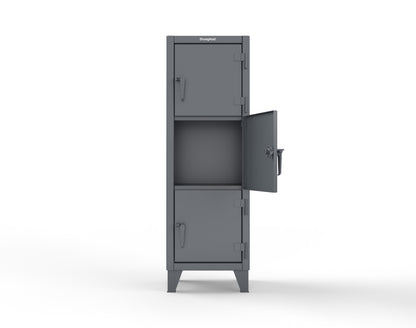 Extreme Duty 12 GA Triple-Tier Locker with 3 Compartments, 22 in. W x 18in. D x 68 in. H - 25-18-3TMT-7024