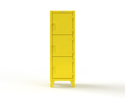 Extreme Duty 12 GA Triple-Tier Locker with 3 Compartments, 22 in. W x 18in. D x 68 in. H - 25-18-3TMT-1021