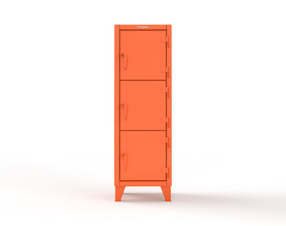 Extreme Duty 12 GA Triple-Tier Locker with 3 Compartments, 22 in. W x 18in. D x 68 in. H - 25-18-3TMT-2009