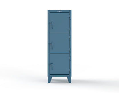 Extreme Duty 12 GA Triple-Tier Locker with 3 Compartments, 22 in. W x 18in. D x 68 in. H - 25-18-3TMT-5001