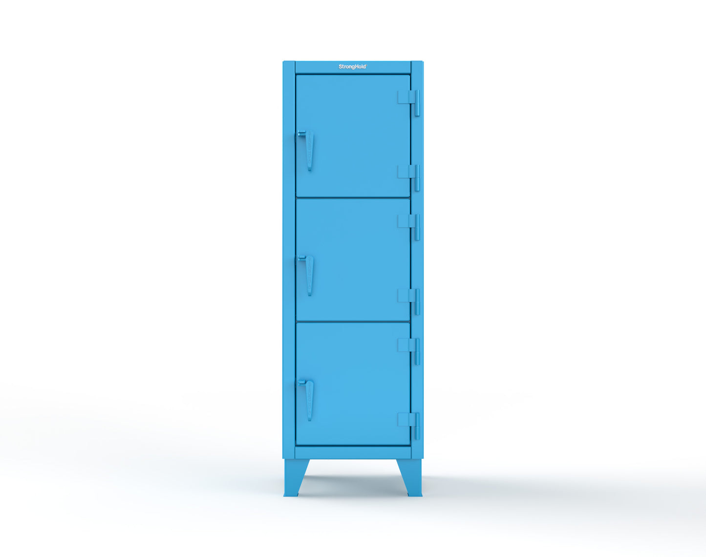 Extreme Duty 12 GA Triple-Tier Locker with 3 Compartments, 22 in. W x 18in. D x 68 in. H - 25-18-3TMT-5012