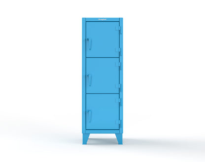 Extreme Duty 12 GA Triple-Tier Locker with 3 Compartments, 22 in. W x 18in. D x 68 in. H - 25-18-3TMT-5012