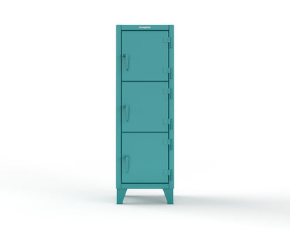 Extreme Duty 12 GA Triple-Tier Locker with 3 Compartments, 22 in. W x 18in. D x 68 in. H - 25-18-3TMT-5021