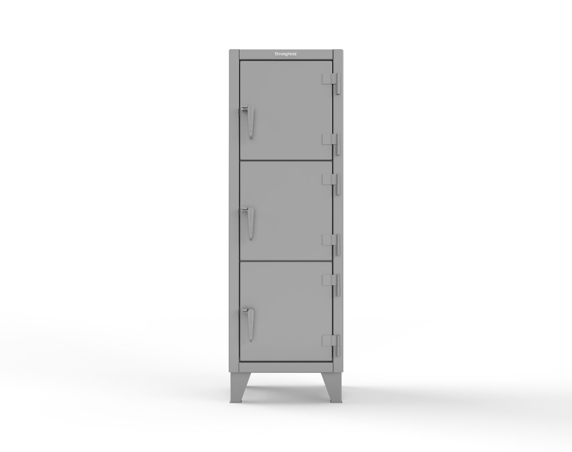 Extreme Duty 12 GA Triple-Tier Locker with 3 Compartments, 22 in. W x 18in. D x 68 in. H - 25-18-3TMT-7037
