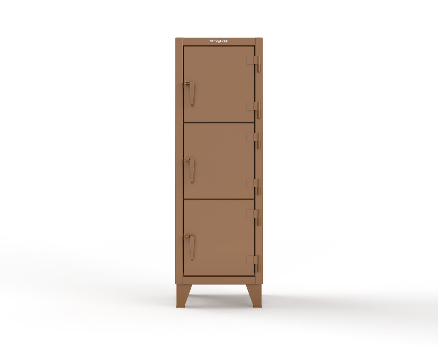 Extreme Duty 12 GA Triple-Tier Locker with 3 Compartments, 22 in. W x 18in. D x 68 in. H - 25-18-3TMT-8008