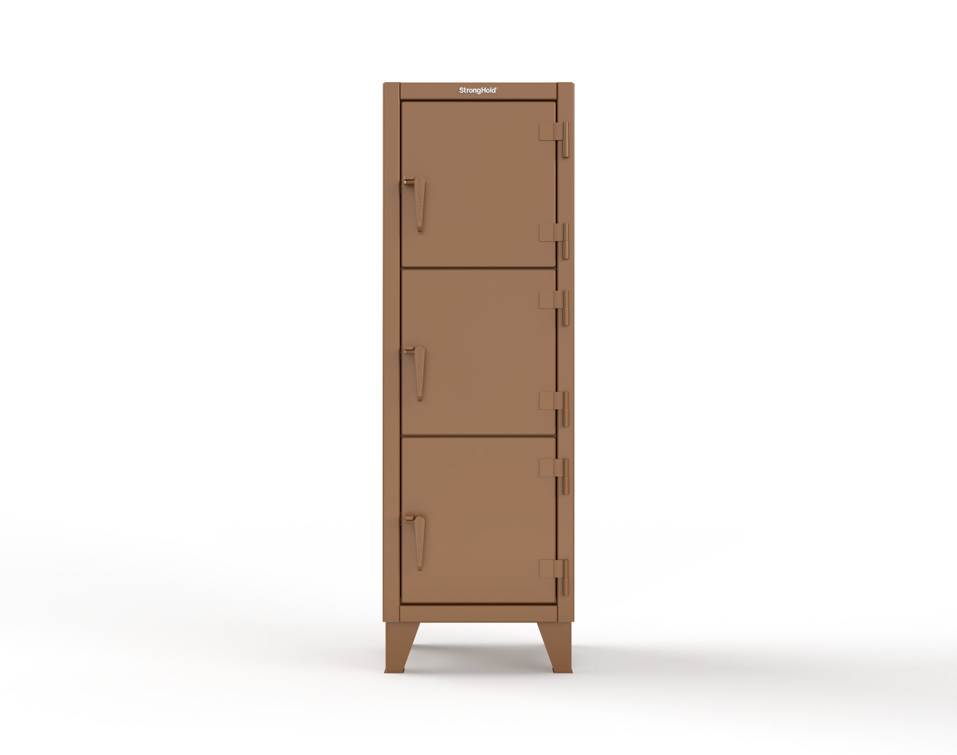 Extreme Duty 12 GA Triple-Tier Locker with 3 Compartments, 22 in. W x 18in. D x 68 in. H - 25-18-3TMT-8008
