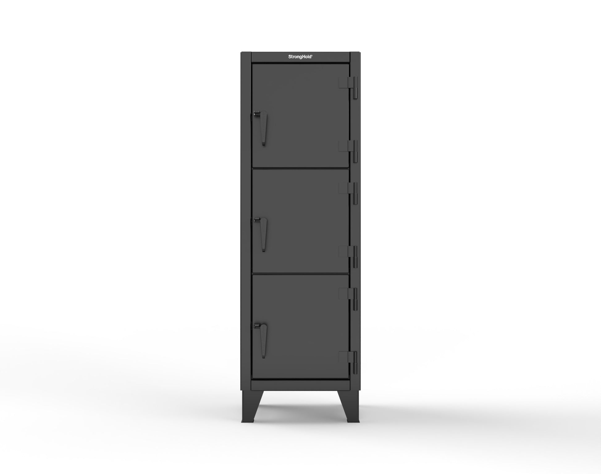 Extreme Duty 12 GA Triple-Tier Locker with 3 Compartments, 22 in. W x 18in. D x 68 in. H - 25-18-3TMT-9005
