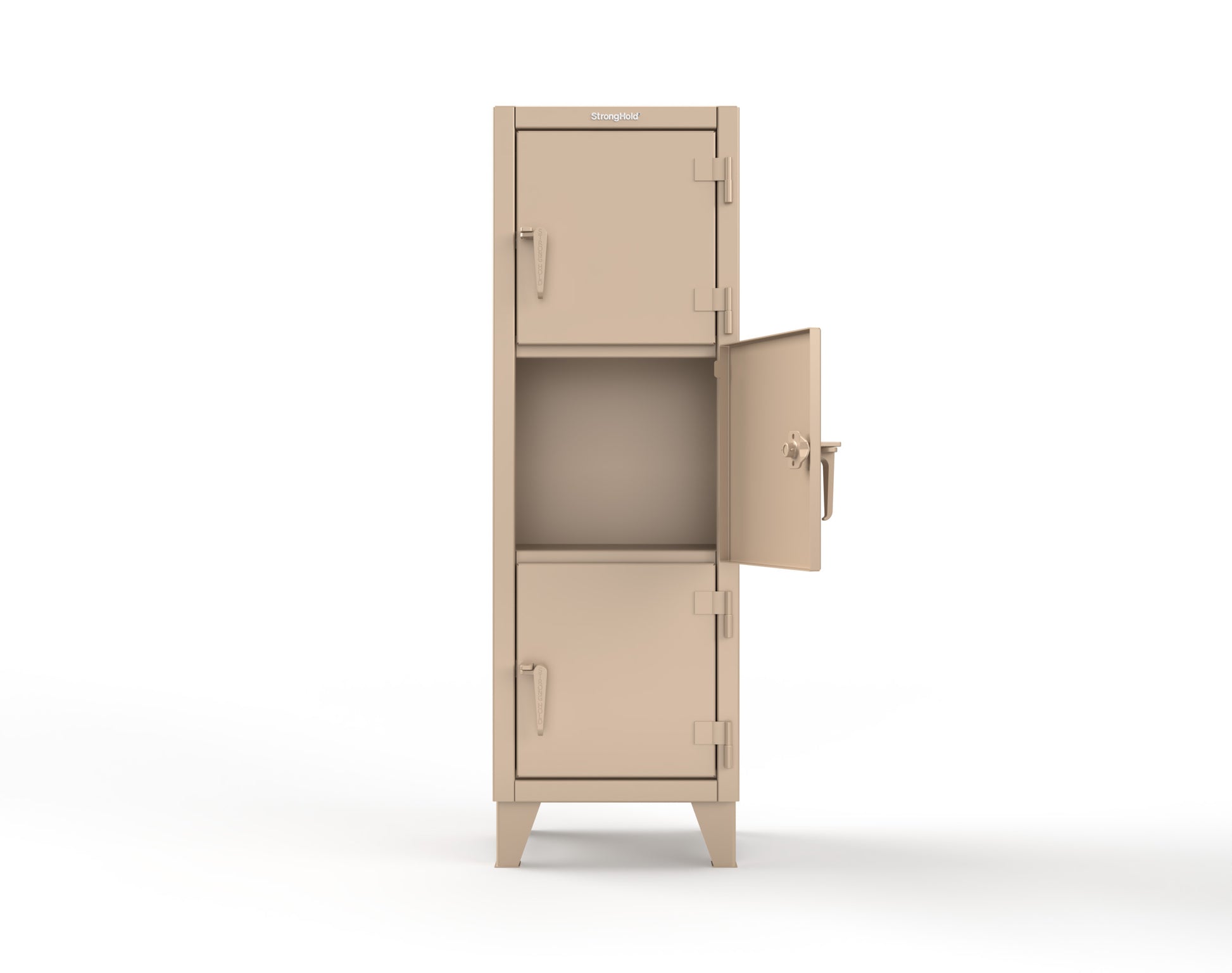 Extreme Duty 12 GA Triple-Tier Locker with 3 Compartments, 22 in. W x 18in. D x 68 in. H - 25-18-3TMT-1019