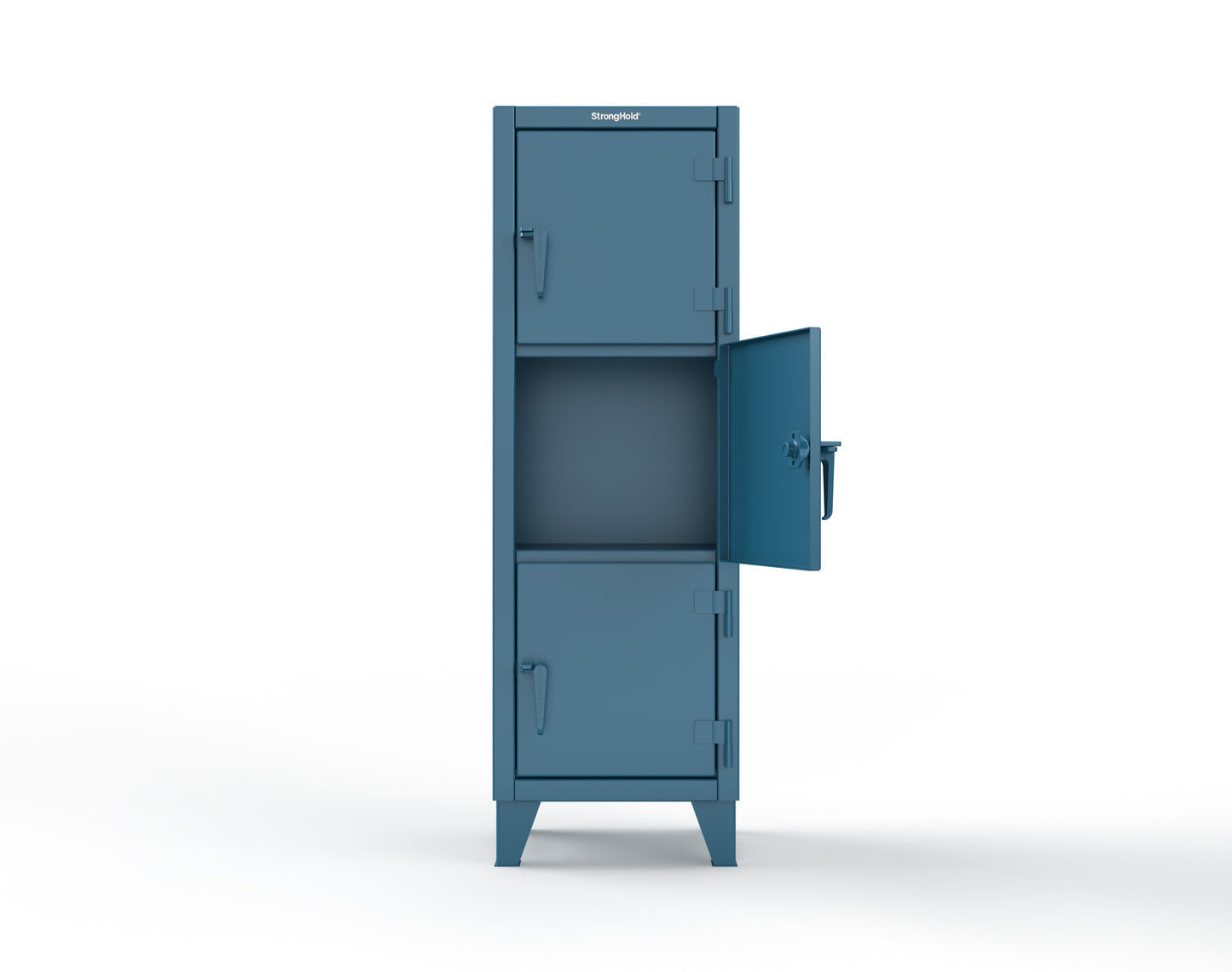 Extreme Duty 12 GA Triple-Tier Locker with 3 Compartments, 22 in. W x 18in. D x 68 in. H - 25-18-3TMT-5001