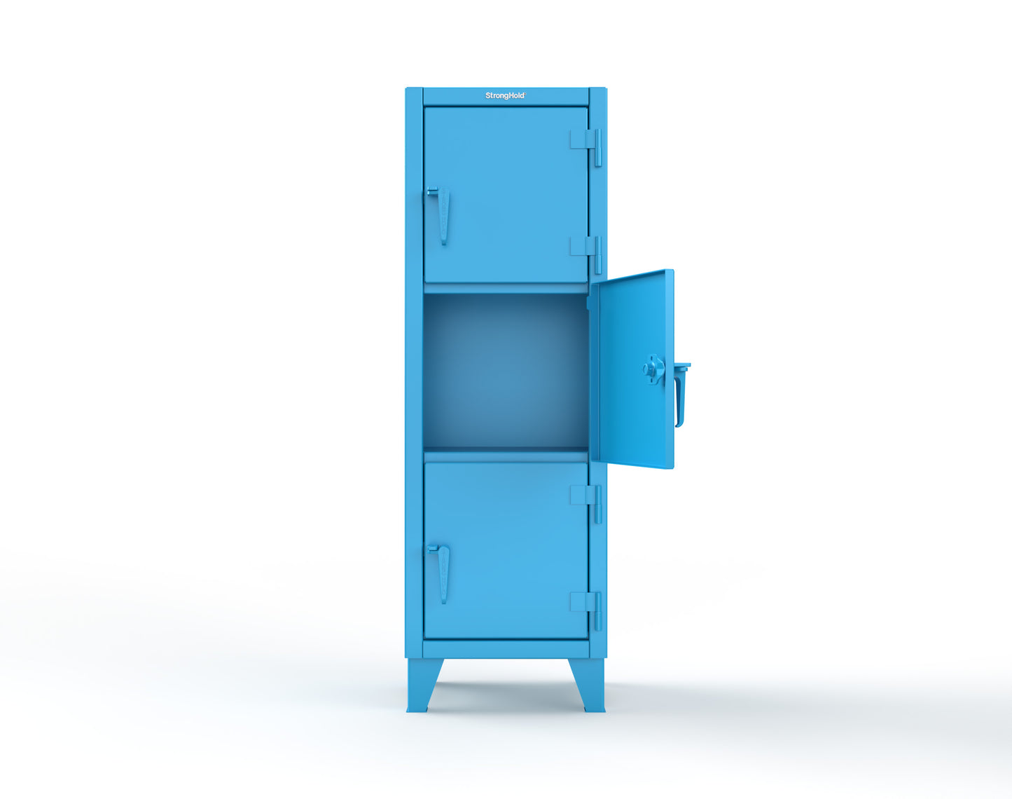 Extreme Duty 12 GA Triple-Tier Locker with 3 Compartments, 22 in. W x 18in. D x 68 in. H - 25-18-3TMT-5012