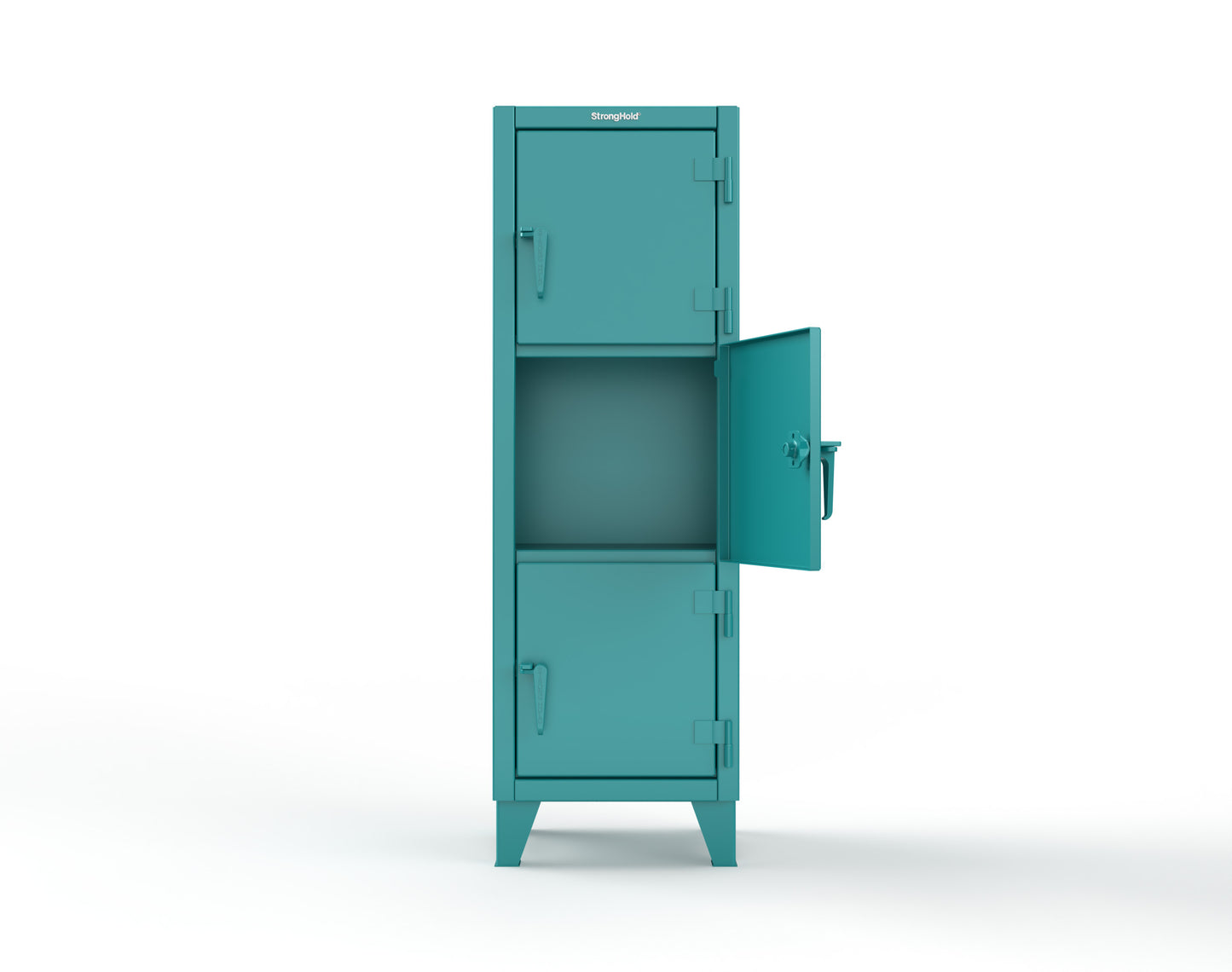 Extreme Duty 12 GA Triple-Tier Locker with 3 Compartments, 22 in. W x 18in. D x 68 in. H - 25-18-3TMT-5021