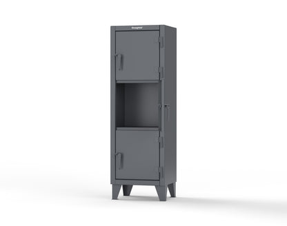 Extreme Duty 12 GA Triple-Tier Locker with 3 Compartments, 22 in. W x 18in. D x 68 in. H - 25-18-3TMT-7024