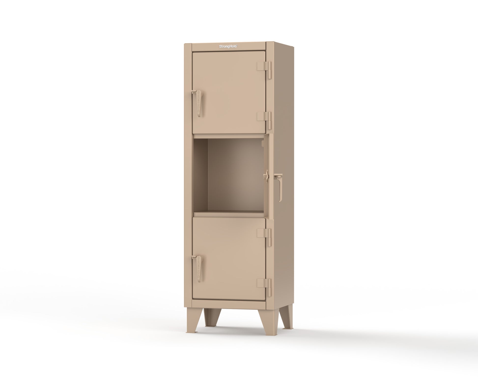 Extreme Duty 12 GA Triple-Tier Locker with 3 Compartments, 22 in. W x 18in. D x 68 in. H - 25-18-3TMT-1019