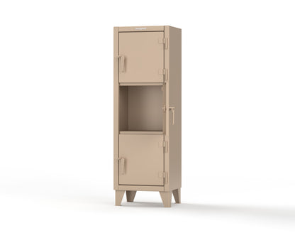 Extreme Duty 12 GA Triple-Tier Locker with 3 Compartments, 22 in. W x 18in. D x 68 in. H - 25-18-3TMT-1019