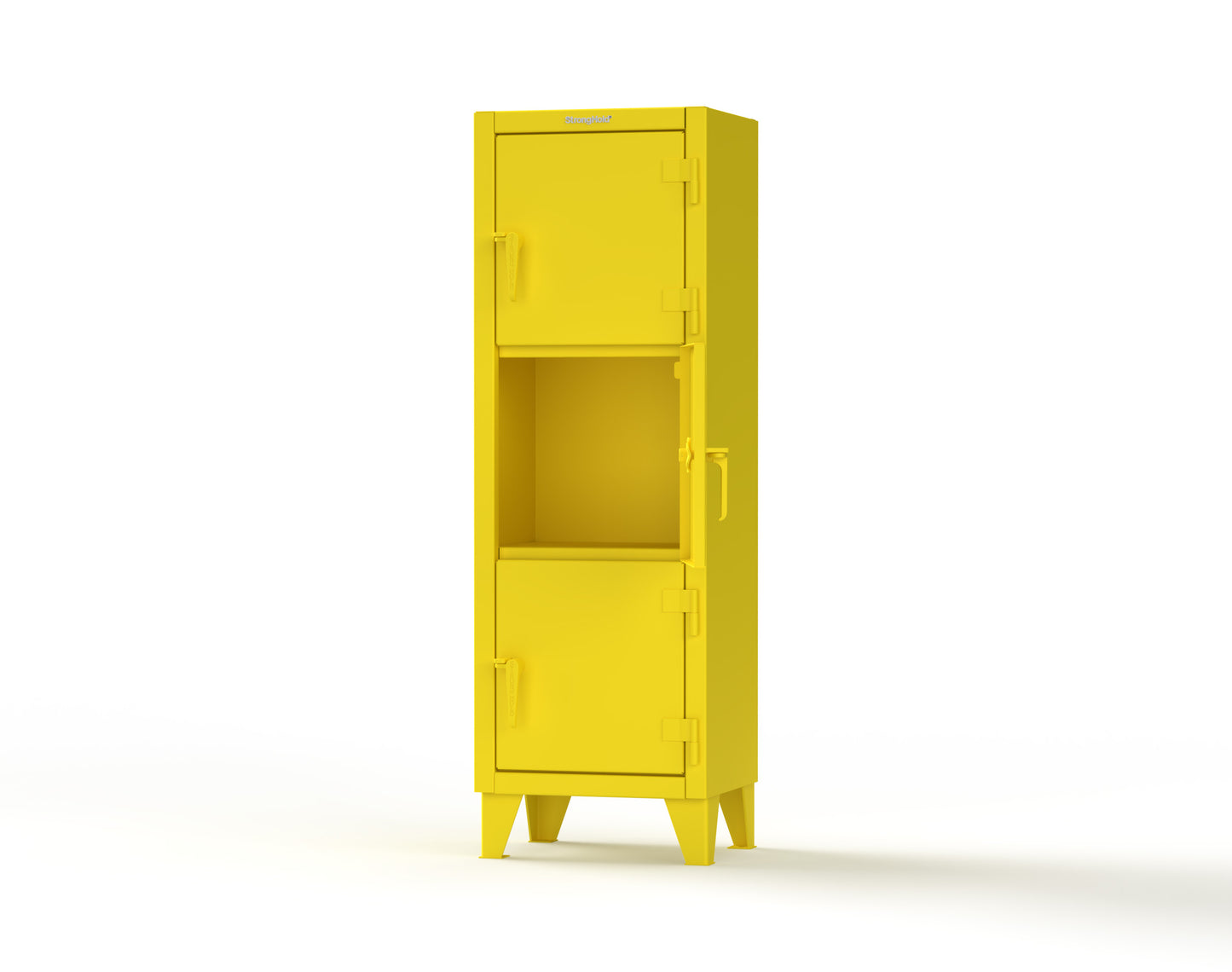 Extreme Duty 12 GA Triple-Tier Locker with 3 Compartments, 22 in. W x 18in. D x 68 in. H - 25-18-3TMT-1021