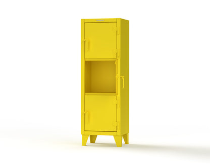 Extreme Duty 12 GA Triple-Tier Locker with 3 Compartments, 22 in. W x 18in. D x 68 in. H - 25-18-3TMT-1021