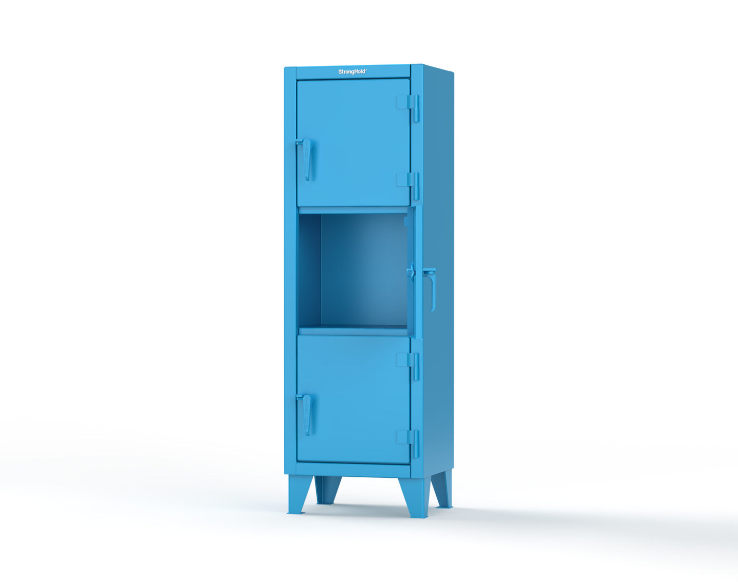 Extreme Duty 12 GA Triple-Tier Locker with 3 Compartments, 22 in. W x 18in. D x 68 in. H - 25-18-3TMT-5012