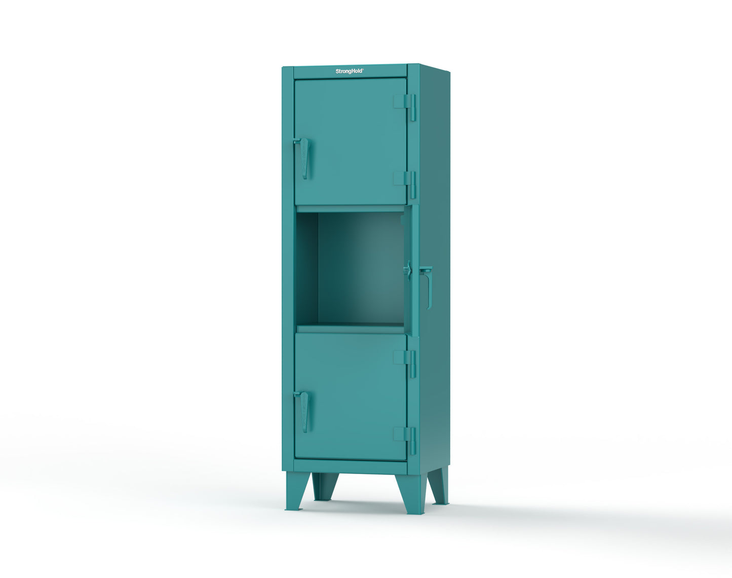 Extreme Duty 12 GA Triple-Tier Locker with 3 Compartments, 22 in. W x 18in. D x 68 in. H - 25-18-3TMT-5021